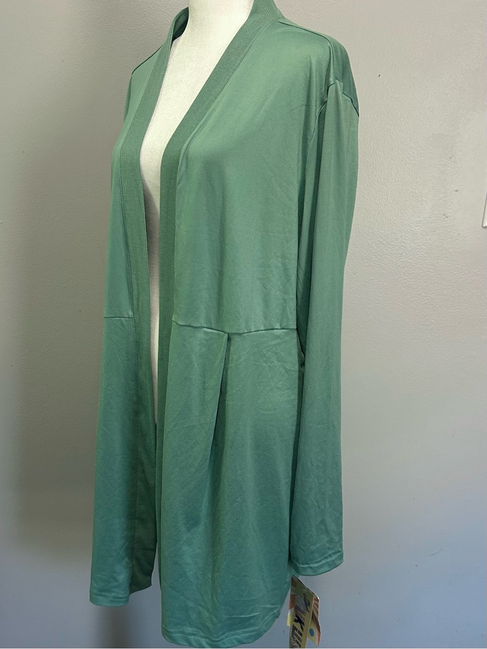 Mukluks Sage Green Open Front Cardigan Cloud Knit Ultra Soft XL tall